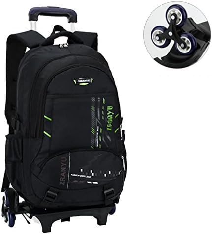 FEC Children School Bags Backpack Trolley Wheels Bags Rolling Backpacks for Kids