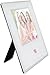 Pavilion Gift Company - Sweet 16 Sixteen - 4x6 Silver & White Easel Back Glass Picture Frame