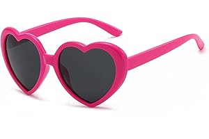 Gleyemor Kids Polarized Heart Shaped Sunglasses for Little Girls Age 3-8