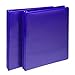 Samsill Fashion Color Durable 3 Ring View Binders, 1 Inch Round Ring, Customizable Clear View Cover, Purple, Two Pack