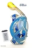 SeaTouch Snorkel Mask Full Face with Gift 180° Panoramic View Anti Fog Anti Leak Best For Adult Youth Diving Mask Set Full-face Easybreath Snorkeling Gear Scuba Mask