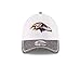 New Era NFL Baltimore Ravens 2016 Training Camp Team Color 39THIRTY Stretch Fit Cap, Small/Medium, White/Gray Heather
