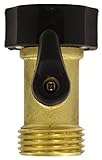 2 Pack - Gilmour Brass Garden Water Hose Shut off Valve, Watering Spigot Connector, 03V