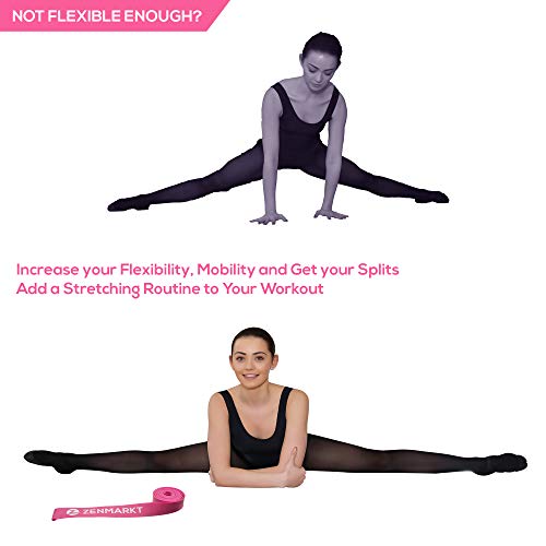 Stretch Bands for Dancers and Gymnasts - Exercise Bands for Dance, Ballet, Gymnastics, Cheerleading, Pilates Training Stretching Band Dance Stretch Bands for Flexibility Ballet Barre E-Book (Pink) - Thumbnail 2