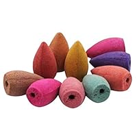 Mixed Incense Cones,PBudiYr❉Mountain River Handicraft Holder Backflow Ceramic Burner Censer Art (20pcs)