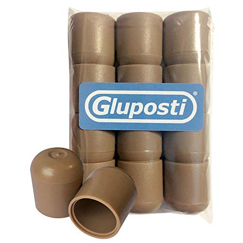 Folding Chair Leg Caps Beige 7/8 Inch (12 Pack) Heavy Duty Nylon