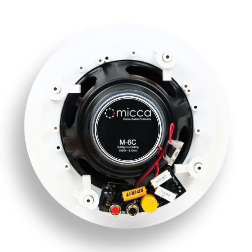 Micca M-6C 6 Inch 2-Way In-Ceiling In-Wall Speaker (Renewed)