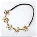 HYL New lady 1x gold Olive leaf headband head piece chain leaves golden elastic band