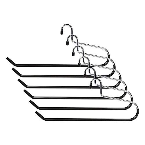 Blanket Hangers Set of 6 Heavy Duty Stainless Steel Hanger with Black