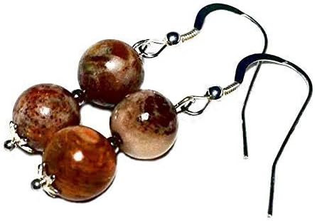 Petrified wood earrings, sterling silver, gift from Seattle, gift from Washington, official state gemstone
