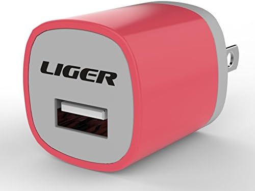 Liger USB Wall Travel For Smartphone, Tablet, Speaker Headset &amp; Power Bank - Pink