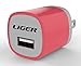 Liger USB Wall Travel For Smartphone, Tablet, Speaker Headset & Power Bank - Pink