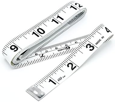 60 Inch Soft Tape Measurement for Tailor or Weight Control Measure also Centimeter Scale on other side. (Black)