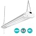 4ft LED Utility Shop Lights for Garage, 40W Bright Plug-in LED Shop Light Daylight 5000K Frosted Cover, Linkable Hanging Fluorescent Shop Light Fixture Replacement