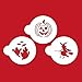 Halloween Decoration Stencil Cookie Mold, Food Grade Plastic, Pack of 14 Pieces Cookie Stencil