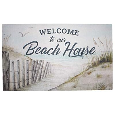 Welcome to Our Beach House Attractive Nautical Themed Door Mat 418ciBrk01L