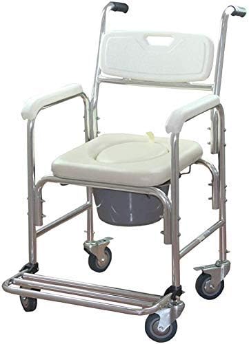 アルミ便器車椅子4で1多機能バスシャワー椅子プロフェッショナルベッドサイド車椅子医療トイレスタイルシート大人高齢者無効 春の新作続々