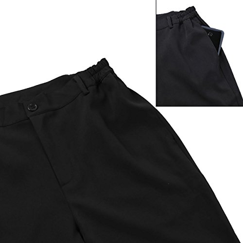 inhzoy Men's Sequins Cuffs Disco Dude Costume Retro 70's Disco Pants Dance Long Trousers Bell Bottoms Black Large - Thumbnail 5