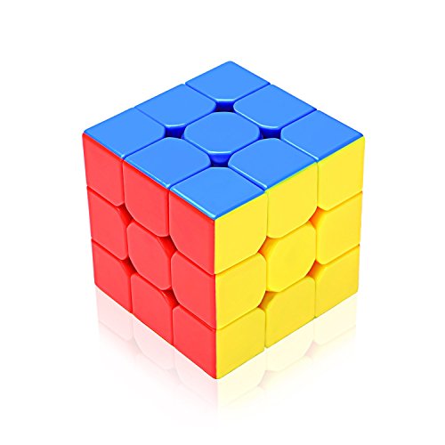 EnacFire Speed Cube 3x3 Plastic Stickerless Cube Puzzle [Never-Pop] Smoother Quicker and More Precisely Turning Than Original,Lifetime 100% Refund Guaranteed