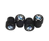 PLKN 4pcs Black Color BMW Logo Car Accessories Big Head Valve Cap Fit For BMW Car Model