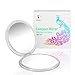 OMIRO Magnifying Compact Mirror, 1X/10X Magnification 3½“ Pocket Size Round Acrylic Folding Hand Mirror for Travel Makeup (Silver)