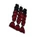 Braiding Hair Ombre Braiding Hair 24 Inch 5PCS/Lot Kanekalon High Temperature Jumbo Braids for Twist Crochet Braiding Hair(5PCS, Black/BUG)