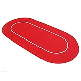YH Poker 70" x 35" Portable Oval Sure Stick Rubber