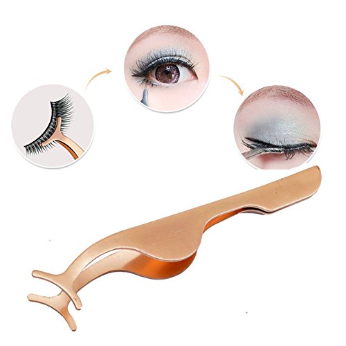 WOKOTO Colourful Eyelash Curler With Silicone Refill Pads Curling Eyelashes Kit With Colourful Scissors And Rose Gold False Eyelashes Applicator Tweezers Set