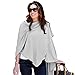 Happyluxe Travel Shawl Wraps for Women - 68x35in Grey Wrap. Lightweight UPF50+ Pashmina, Airplane Travel Blanket Scarf