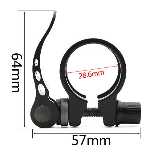 Rowiz Cycling Bike Bicycle Quick Release Aluminum Alloy Seatpost Clamp 31.8mm Black Bike Seat Clamps, Pack of 9