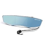 DBPOWER 1080P Dual-lens Car Camera Dash Cam, Large Rear View Mirror Design with Night Vision, 140 Degree Viewing Angle, 5-Inch Display Screen