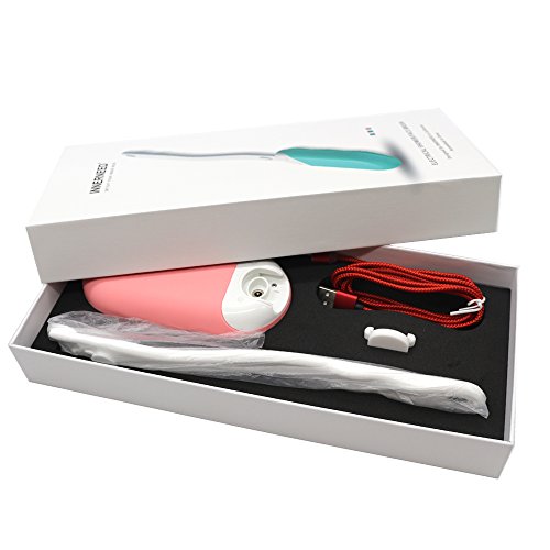 INNERNEED Waterproof Electric Facial & Body Cleansing Brush Kit with Soft Silicone Exfoliating Head and Handle (Pink)