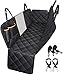 Mpow Dog Car Seat Covers with Mesh Visual Window, More Durable Scratchproof Dog Seat Cover for Back Seat with 2 Dog Seat Belts & Storage Pockets, Non-Slip Washable Dog Car Hammock for Different Cars