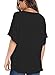 MIHOLL Womens Loose Blouse Short Sleeve V Neck Button Down T Shirts Tie Front Knot Casual Tops