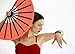 HONSHEN Chinese Folding Fan Hand Fan Performance Fan Nylon-Cloth Fan 13 inch (Red)