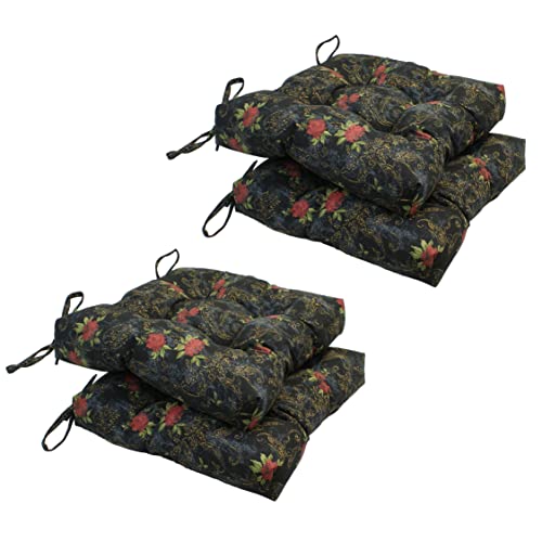 16-Inch Indoor Square Tufted Chair Cushions (Set Of 4)  916X16Sq-T-4Ch-Id-019