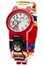 Lego DC Comics 8020271 Super Heroes Wonder Woman Kids Minifigure Link Buildable Watch | Red/White | Plastic | 25mm Case Diameter | Analog Quartz | Official