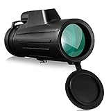 OMZER 10x42 High Power Monocular Telescope BAK4 FMC Prism, Compact HD Waterproof Monoculars With Low Night Vision For Kids Adults Bird Watching Travelling Hunting Camping hiking Outdoor Sports
