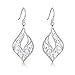 Sterling Silver Filigree Dangle Drop Leaf Earrings For Sensitive Ears By Renaisssance Jewelry