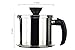 Nellam Grease Container with Separator, Includes Bonus Sponge and Towel - Durable Bacon Cooking Oil Strainer and Cooking Grease Can for Reusing Oil Stainless Steel