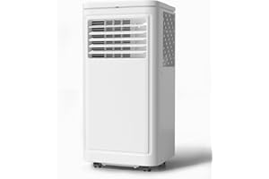 Joy Pebble Portable Air Conditioner, 10000 BTU for Room up to 450 sq. ft, Portable AC with Dehumidifier & Fan, 2 Fan Speeds, 24H Timer, Remote Control, Energy Efficiency