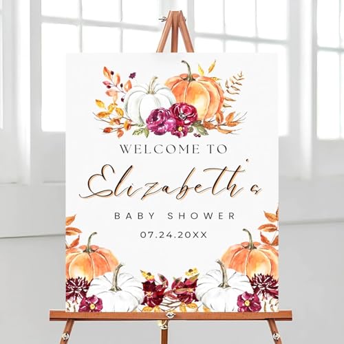 Orange Autumn Pumpkin Baby Shower Welcome Sign, Rustic Fall Theme Board, Charming Harvest Party Entrance Decoration, Cozy Seasonal Celebration Accent, Cute Pumpkin Inspired Nursery Wall Display, Lovely Event Décor (Multi 9) at Amazon