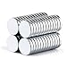 Refrigerator Magnets,50PCS Premium Brushed Nickel Fridge Magnets,Round Magnets Office Magnets by A AULIFE - 10 X 2 mm