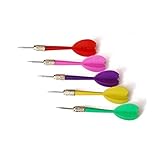 Pixnor 5Pcs Steel Tip Darts with Brass Barrel (Random Color)