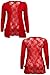 My1stWish Womens 78S Floral Lace Back Ladies Long Boyfriend Summer Cardigan Size 8/10 Red