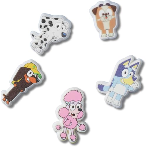 Crocs Bluey Lot de 5 breloques chaussures unisexes, multicolore, taille unique, multicolore, Taille unique