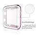 Compatible for Apple Watch 3 Case 38mm Screen Protector, SIRUIBO Soft TPU Slim All-Around Protective Bumpe Cover Compatible for Apple iWatch Series 3 Series 2 Series 1 Edition Sport, Rose Gold