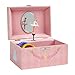 Jewelkeeper Girl's Musical Jewelry Storage Box with Ballerina and Roses Design, Swan Lake Tune