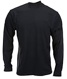 Adidas Men's Long Sleeve Cotton Mock Shirt - Black