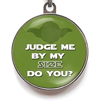 Wag-A-Tude Tags Judge Me by My Size Do You? Pet Tag Custom Dog Tag Cat Tag Custom Pet Tag Funny Pet Tag (Large)